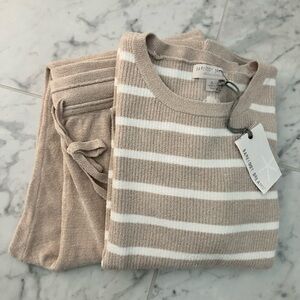 Barefoot Dreams Cozychic Ultra Lite Jogger Set (Stone-Sea Salt)